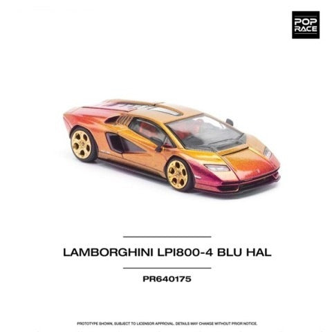 [ Pre-order ] PR640175 POP RACE 1:64 Lamborghini Countach LPI800-4 BLU HAL