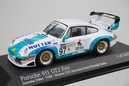 1:43 MINICHAMPS 430986797 Porsche 911 GT2 Evo Daytona 24H Winner 1998 #97