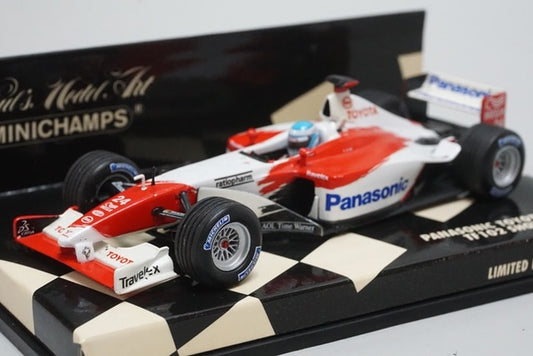 1:43 MINICHAMPS 400020074 Panasonic Toyota Racing TF102 Show Car 2002 #24 M.Salo