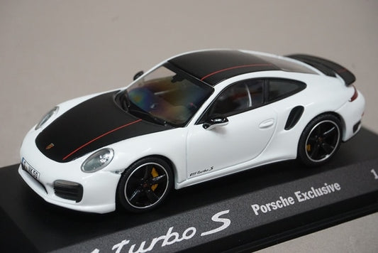 1:43 MINICHAMPS WAX20130026 Dealer special order Porsche 911 Turbo S White Black