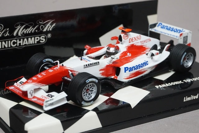 1:43 MINICHAMPS 400040216 Panasonic Toyota Racing TF104 #16 J. Trulli avex decal