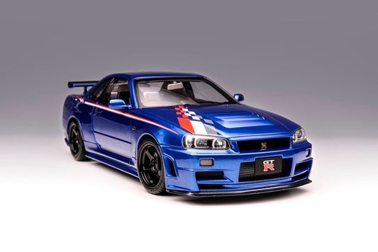 M83428 MOTORHELIX 1:18 Nissan Skyline GT-R R34 NISMO CUSTOMIZED Bayside Blue