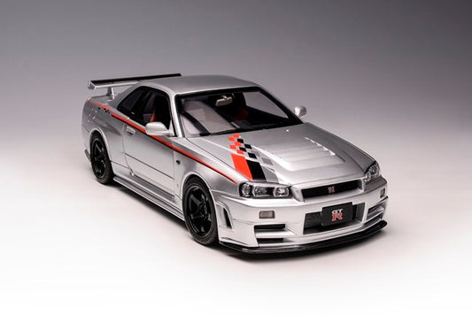 M83429 MOTORHELIX 1:18 Nissan Skyline GT-R R34 NISMO CUSTOMIZED Silver