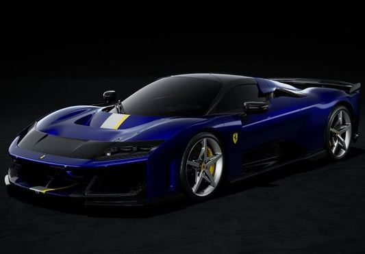 [ Pre-order ] PP18253D BBR 1:18 Ferrari F80 opt carbon Blu Elettrico wheels silver *Clear case included