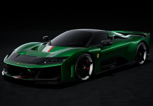 [ Pre-order ] P18253F1 BBR 1:18 Ferrari F80 opt carbon Green Jewel wheels carbon/silver *Clear case included
