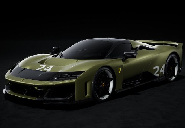 [ Pre-order ] P18253I BBR 1:18 Ferrari F80 opt carbon Verde Masoni Opaco race n.24 wheels carbon/silver *Clear case included