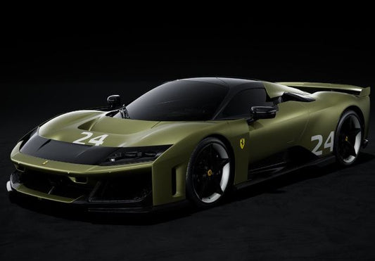 [ Pre-order ] P18253I BBR 1:18 Ferrari F80 opt carbon Verde Masoni Opaco race n.24 wheels carbon/silver *Clear case included