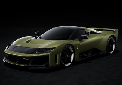 [ Pre-order ] P18253I1 BBR 118 Ferrari F80 opt carbon Verde Masoni Opaco wheels carbon/silver *Clear case included