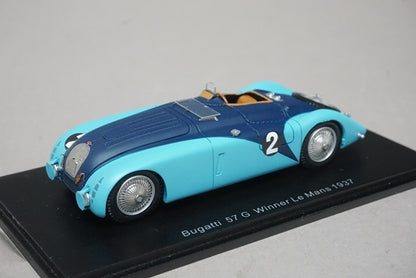 1:43 SPARK 43LM37 Bugatti 57 G LM Winner 1937 #2 model car