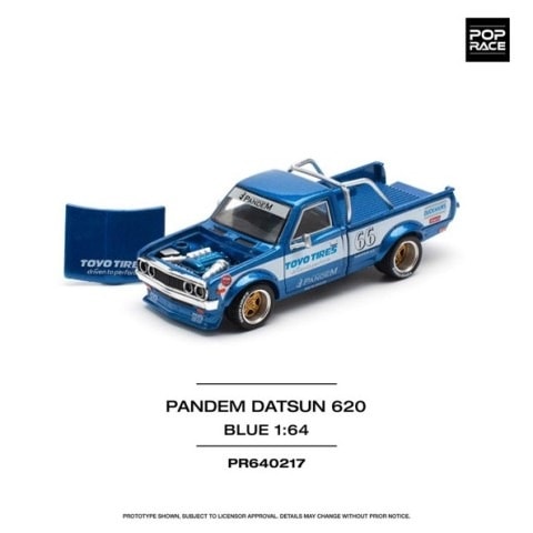 PR640217 POP RACE 1:64 Nissan Pandem Datsun PANDEM DATSUN 620 Truck BLUE NEW TOOLING