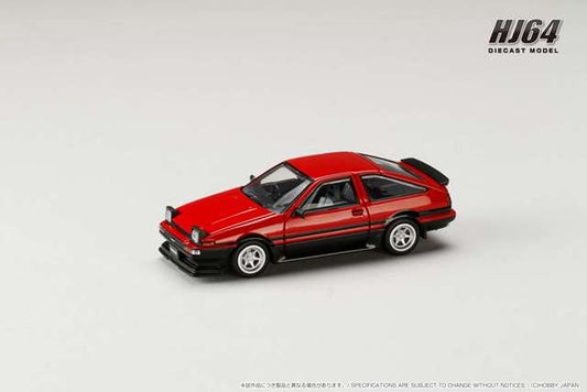 HJ645052RB Hobby Japan 1:64 Toyota Sprinter Trueno Late Model JDM Style Red / Black