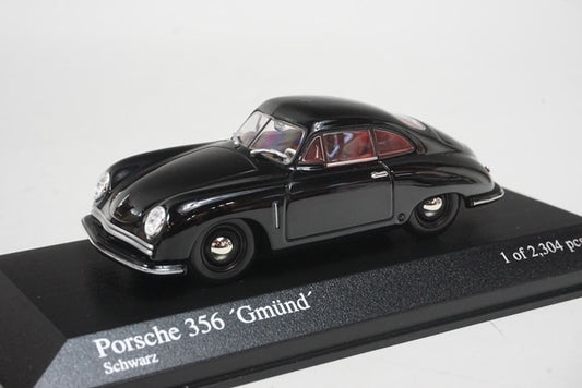 1:43 MINICHAMPS 400065120 Porsche 356 Gmund Coupe 1949 Black model car