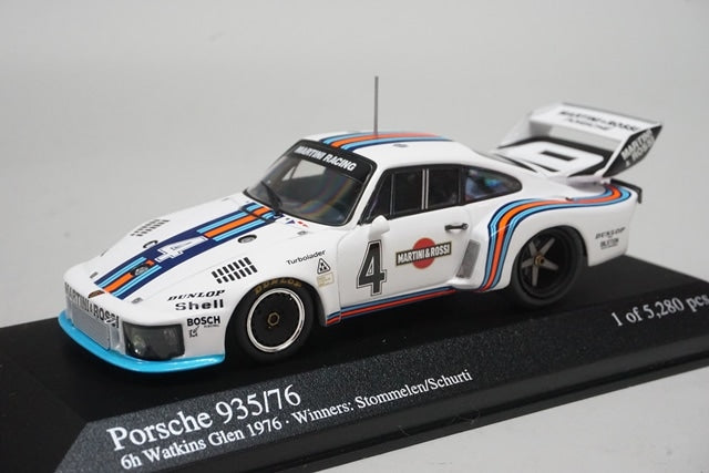 1:43 MINICHAMPS 400766304 Porsche 935 Watkins Glen 6h Winner 1976 #4 Martini