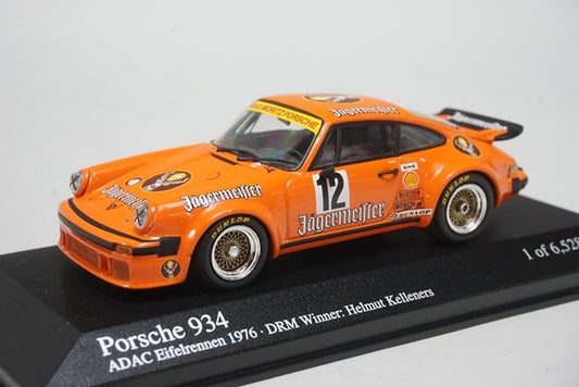 1:43 MINICHAMPS 400766412 Porsche 934 Eifelrennen DRM Jagermeister Winner '76