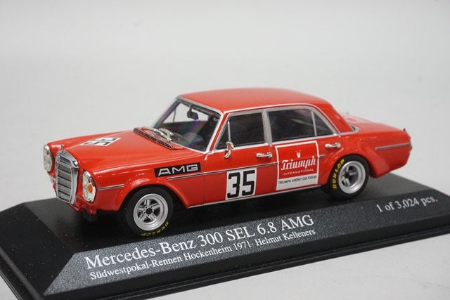 1:43 MINICHAMPS 400713435 Mercedes-Benz 300SEL 6.8 AMG Hockenheim 1971 #35