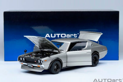 [ Pre-order ] 77466 AUTOart 1:18 Nissan Skyline 2000GT-R (KPGC110) Tuned Version Silver