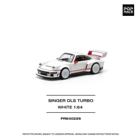 [ Pre-order ] PR640226 POP RACE 1:64 SINGER DLS TURBO (TRACK) WHITE