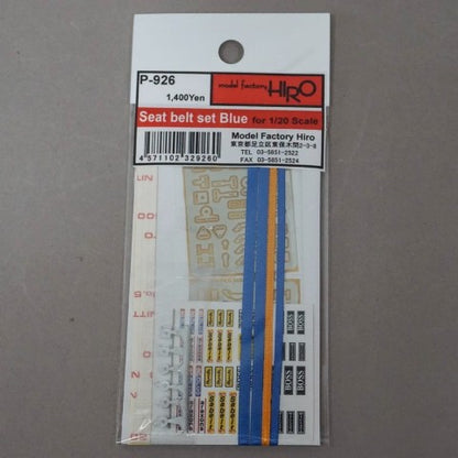 P926 Model Factory Hiro 1:20 Seat belt set Blue