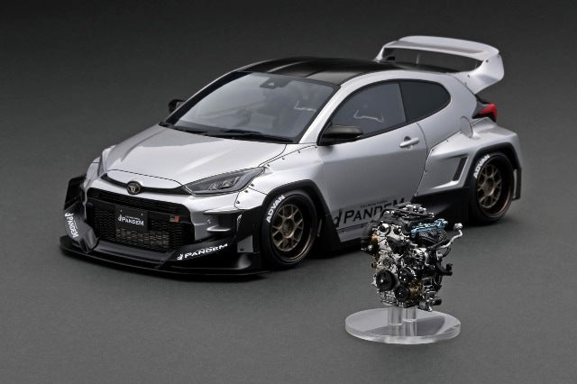 [ Pre-order ] IG2904 ignition model 1:18 PANDEM GR YARIS (4BA) Silver With Engine