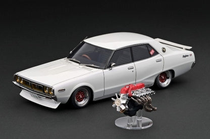 [ Pre-order ] IG3268 ignition model 1:18 Nissan Skyline 2000 GT-X (GC110) Pearl White With Engine