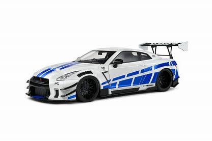 S1805816 SOLIDO 1:18 Nissan GT-R R35 LB WORKS Paul Tribute 2024 White/Blue model car