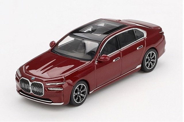 [ Back-order ] TSM MINI-GT MGT00952-BL 1:64 BMW i7 xDrive60 Avventurine LHD Blister Pack model car