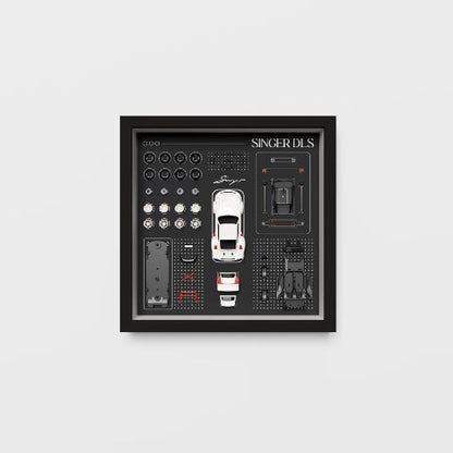 [ Pre-order ]FY64074 Finclassically 1:64 Singer DLS Frame Series White - Parts