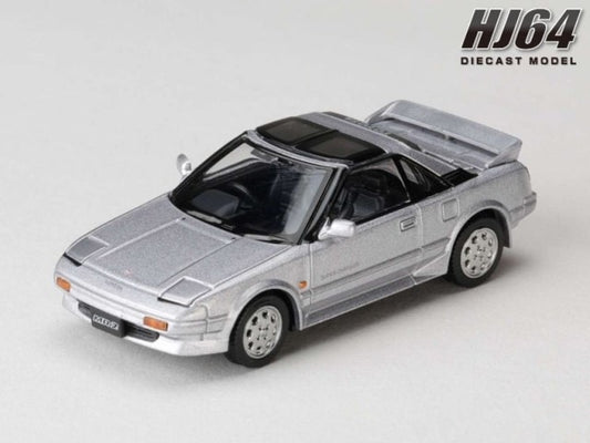 [ Pre-order ] HJ643056AS Hobby Japan 1:64 Toyota MR2 1600G-LIMITED SUPER CHARGER 1988 T BAR ROOF Silver Metallic / Custom Color