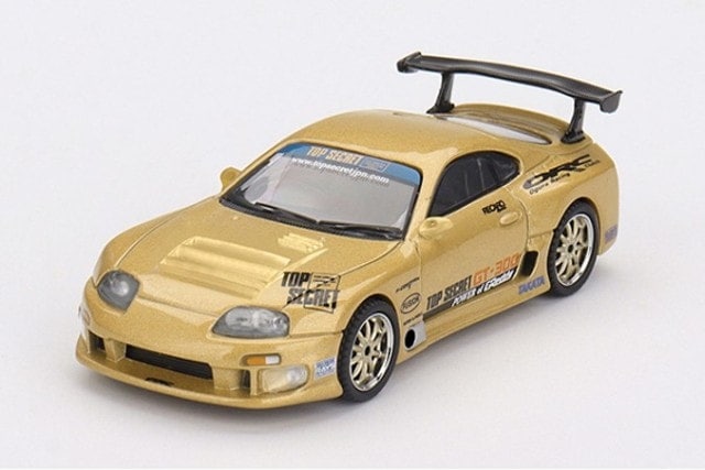 MGT00961-BL TSM MINI-GT 1:64 Toyota Supra (A80) GT-300 Top Secret Gold (Right-Hand Drive) *Blister Pack