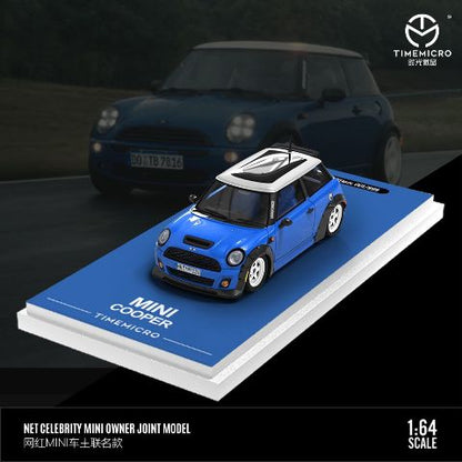 TM643632 TimeMicro & Internet celebrity owner joint 1:64 Mini Cooper Dark Blue