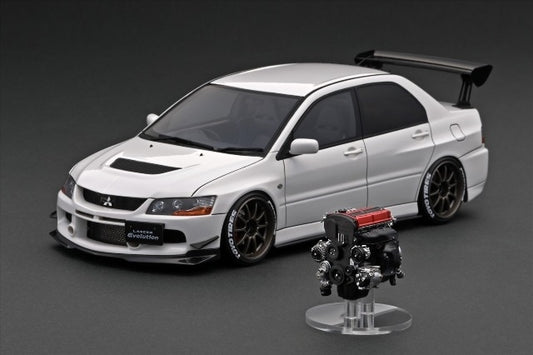 [ Pre-order ] IG2433 ignition model 1:18 Mitsubishi Mitsubishi Lancer Evolution IX (CT9A) White With Engine