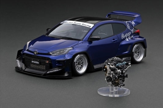 [ Pre-order ] IG2903 ignition model 1:18 PANDEM GR YARIS (4BA) Blue Metallic With Engine