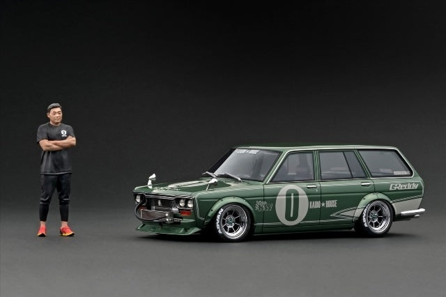 [ Pre-order ] IG3148 ignition model 1:18 Nissan Datsun Bluebird (510) Wagon Green Metallic With Mr.Jun Imai