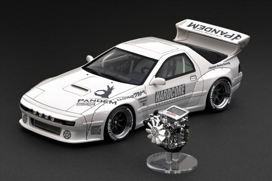 [ Pre-order ] IG2918 ignition model 1:18 PANDEM RX-7 (FC3S) White With Engine