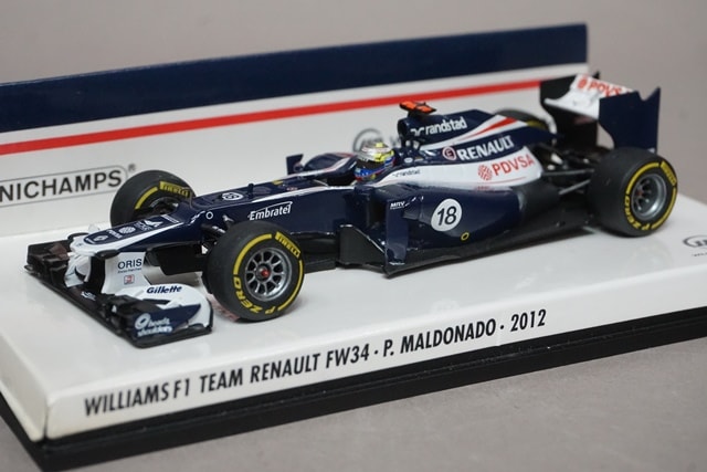 1:43 MINICHAMPS 410120018 Williams F1 Team Renault FW34 2012 #18 P.Maldonado