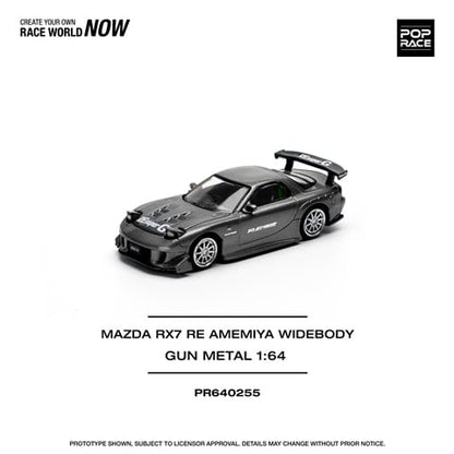 [ Pre-order ] PR640255 POP RACE 1:64 Mazda RX7 Re:Amemiya Gunmetal