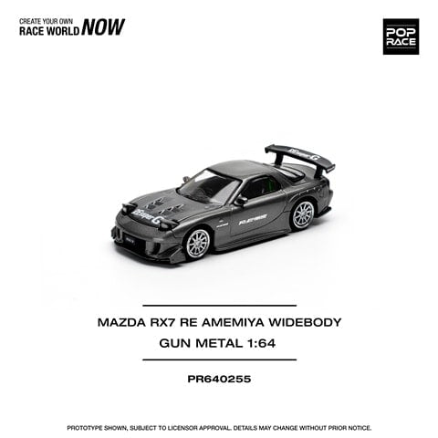 [ Pre-order ] PR640255 POP RACE 1:64 Mazda RX7 Re:Amemiya Gunmetal