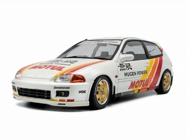 S1810404 SOLIDO 1:18 Honda Civic EG6 Solid Works Mugen 1992 White model car