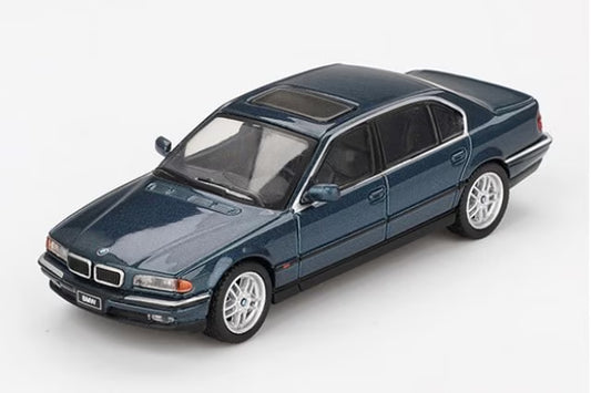 MGT00894-BL TSM MINI-GT 1:64 BMW 750IL Sorrento Blue Metallic (Left-hand drive) *Blister packaging