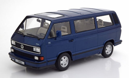 [ Pre-order ] KKDC180141 KK scale 1:18 VW Volkswagen Bus T3 Multivan 1992 Limited Last Edition Blue Metallic