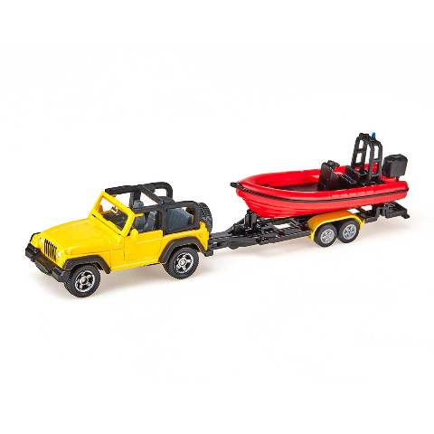 SK1658 SIKU Jeep Wrangler with Boat