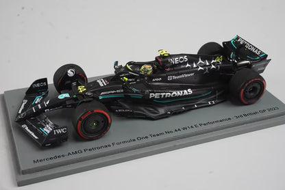 1:43 SPARK S8590 Mercedes-AMG Petronas F1 Team W14 E-Performance British GP 3rd 2023 #44 L. Hamilton model car