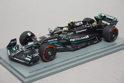 1:43 SPARK S8911 Mercedes-AMG Petronas F1 Team W14 E-Performance Spanish GP 2nd 2023 #44 L. Hamilton model car
