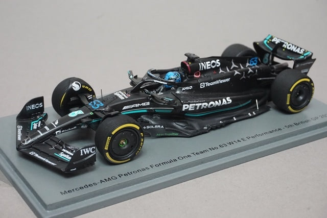 1:43 SPARK S8591 Mercedes-AMG Petronas F1 Team W14 E-Performance British GP 5th 2023 #63 G. Russell model car