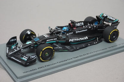 1:43 SPARK S8591 Mercedes-AMG Petronas F1 Team W14 E-Performance British GP 5th 2023 #63 G. Russell model car