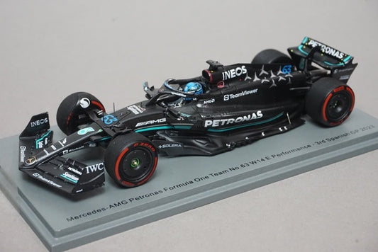 1:43 SPARK S8912 Mercedes-AMG Petronas F1 Team W14 E-Performance Spanish GP 3rd 2023 #63 G. Russell model car