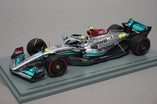 1:43 SPARK S8556 Mercedes-AMG Petronas F1 Team W13 E-Performance Brazilian GP 2nd 2022 #44 L. Hamilton model car