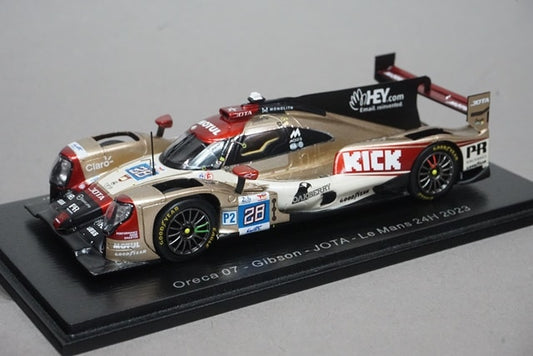 1:43 SPARK S8740 Oreca 07 Gibson JOTA Le Mans 24H 2023 #28 D.H. Hansson O. Rasmussen P. Fittipaldi model car
