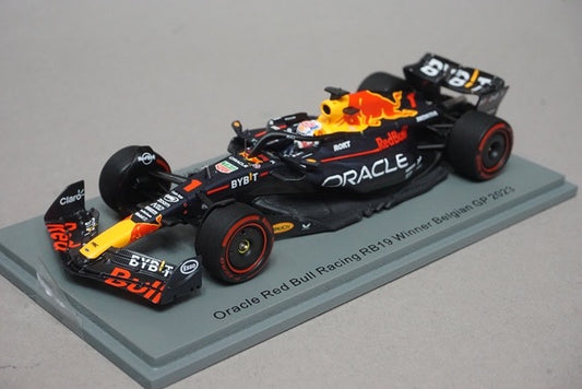 1:43 Spark S8916 ORACLE Red Bull Racing RB19 Belgian GP Winner 2023 #1 M. Verstappen