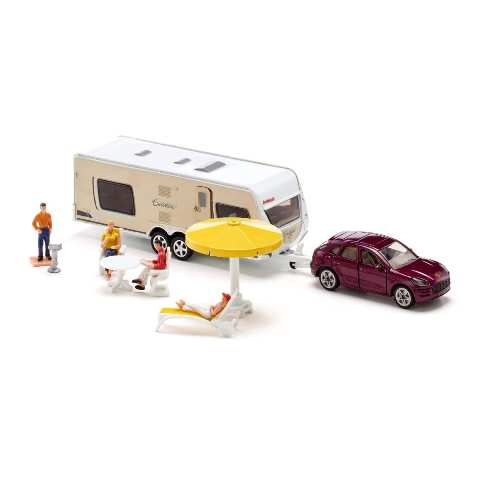 SK2542 SIKU 1:55 Porsche Macan with Caravan